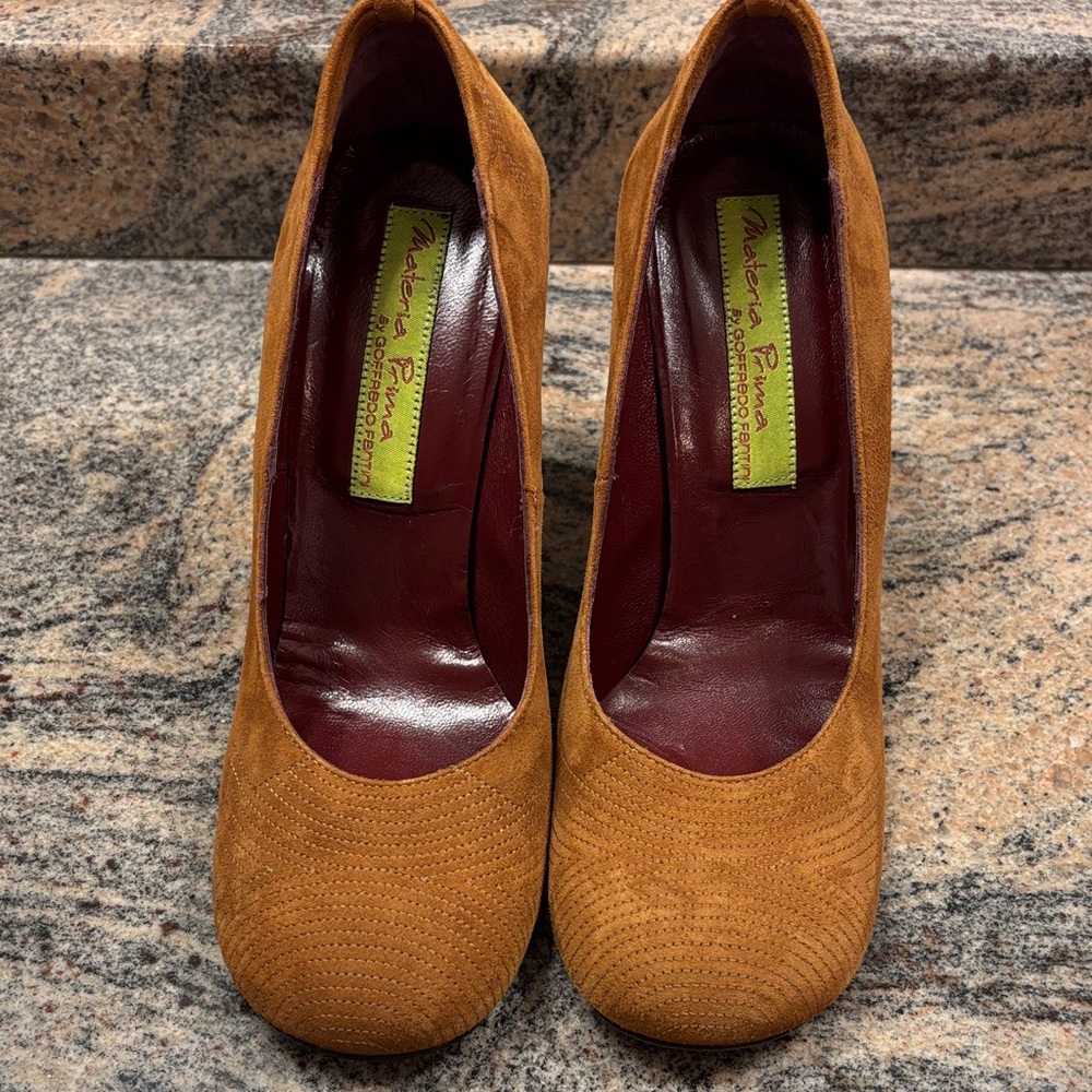 MATERIA PRIMA by GOFFREDO FANTINI Brown Suede Women's Block heel